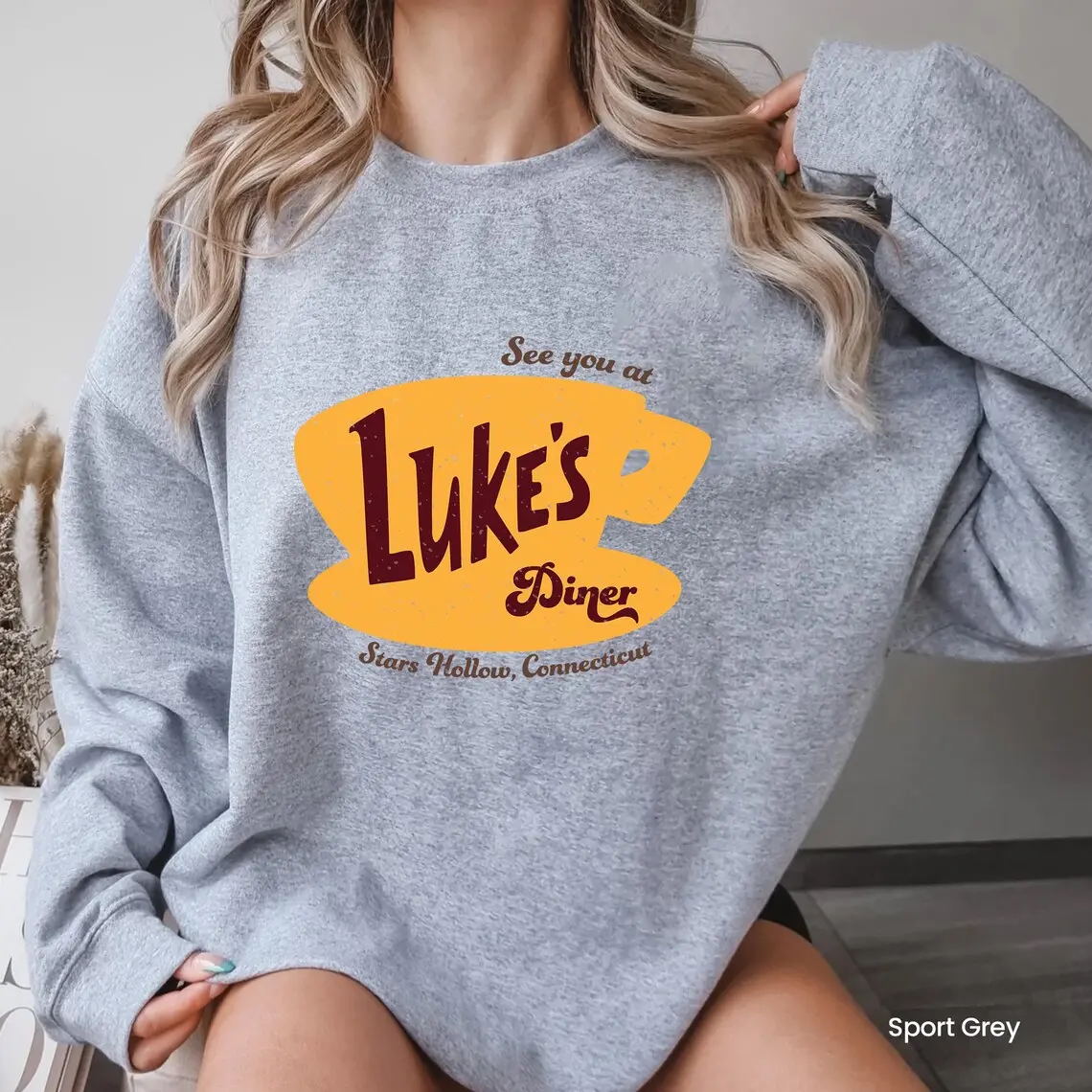 Luke's Diner Sweatshirt Stars Lukes Coffee Hollow Autumn Festival Sweatshirt Stars Hollow Stars Hollow Sweatshirt Gilmore