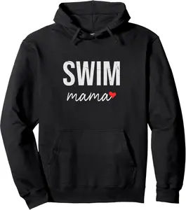 Funny Swim Mom - Cute Swimming Mama Gift For Women Pullover Hoodie