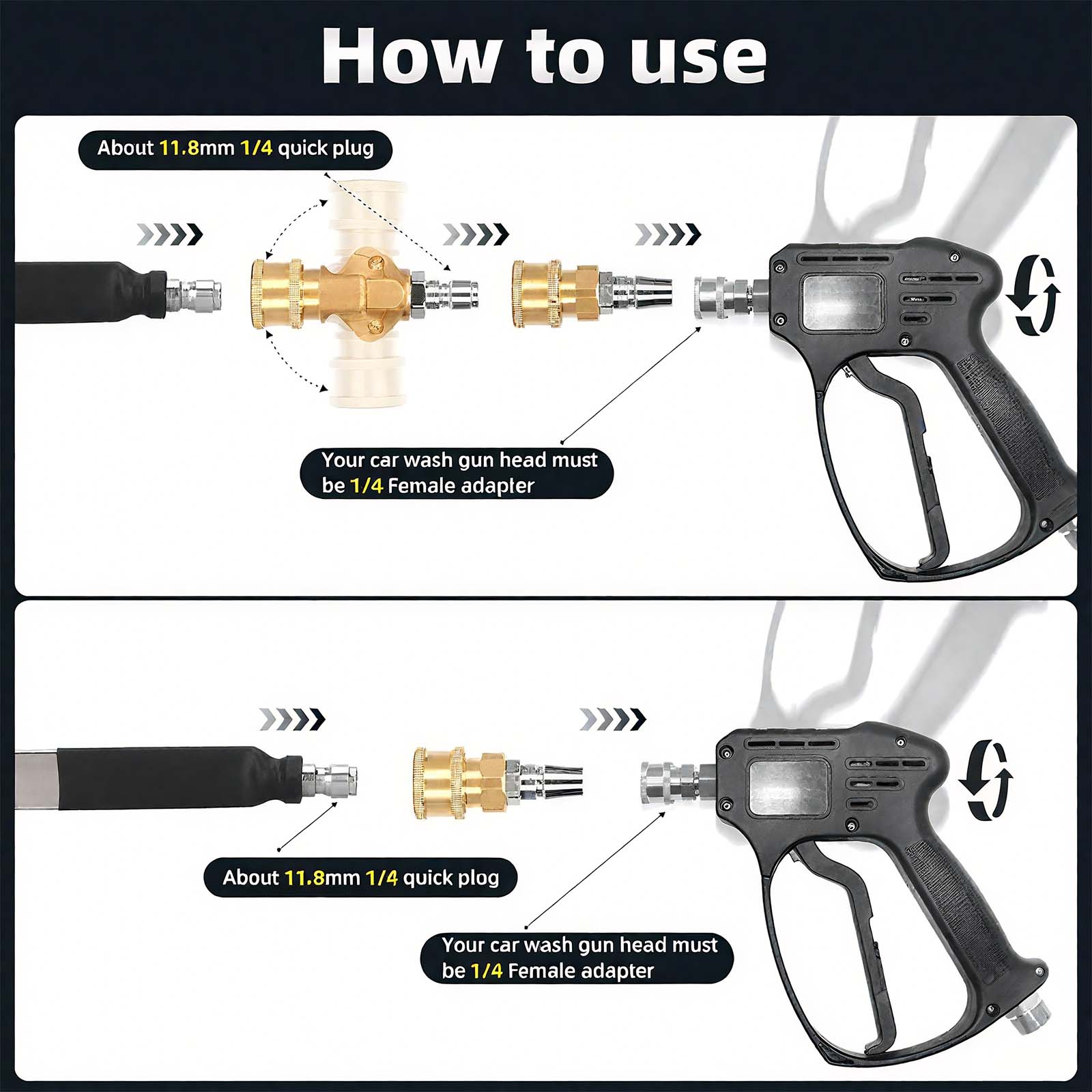 39" & 24" Radiator Cleaning Wand 2-Piece Set - Portable Radiator Cleaning Tool for Household Cars, Trucks, RV（with Switch）