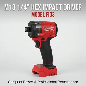 Milwaukee M18 FID3 1/4 Inch Hex Impact Driver For Overhead Cabinet & Deck Framing professional power tool 4-mode drive control nut-busting torque drill