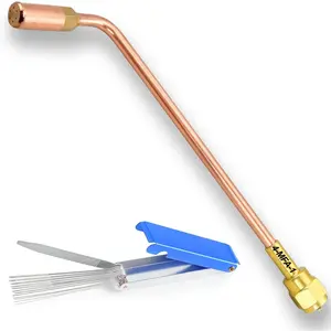 Oxygen Acetylene Rosebud Torch Tip 4-MFA-1 for Victor 100 Series Torch Handles with Torch Tip Cleaner,#4 Oxy Acetylene Heating Nozzle Rosebud for Victor Medium Duty,#4 for 100C/WH26/WH260 Torches