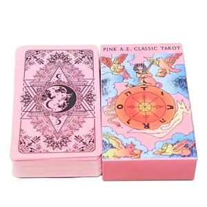 Pocket Size Pink Tarot Deck Classic Card Game Perfect for Travel pink design 78card deck fortune tell spiritual journey witchy gift tarot--card affordable card deck