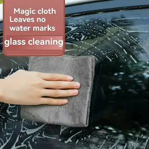 2PCS-Durable Glass Cleaning Magic Cloth Set, Thick Absorbent Microfiber Sponge, No Scratch Window Cleaner, 2 Pieces