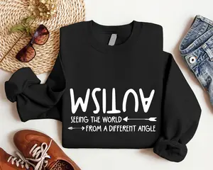 Seeing the World from a Different Angle Sweatshirt, Autism Hoodie, Neurodiversity Sweatshirt, Sped Teacher Gift Sweater, Motivational Hoodie, Warrior Sweatshirt.