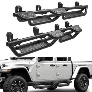 Running Boards for 2020-2024 2025 Jeep Gladiator JT 4 Door Drop Bars Side Steps Black Steel Side Steps for Jeep Models