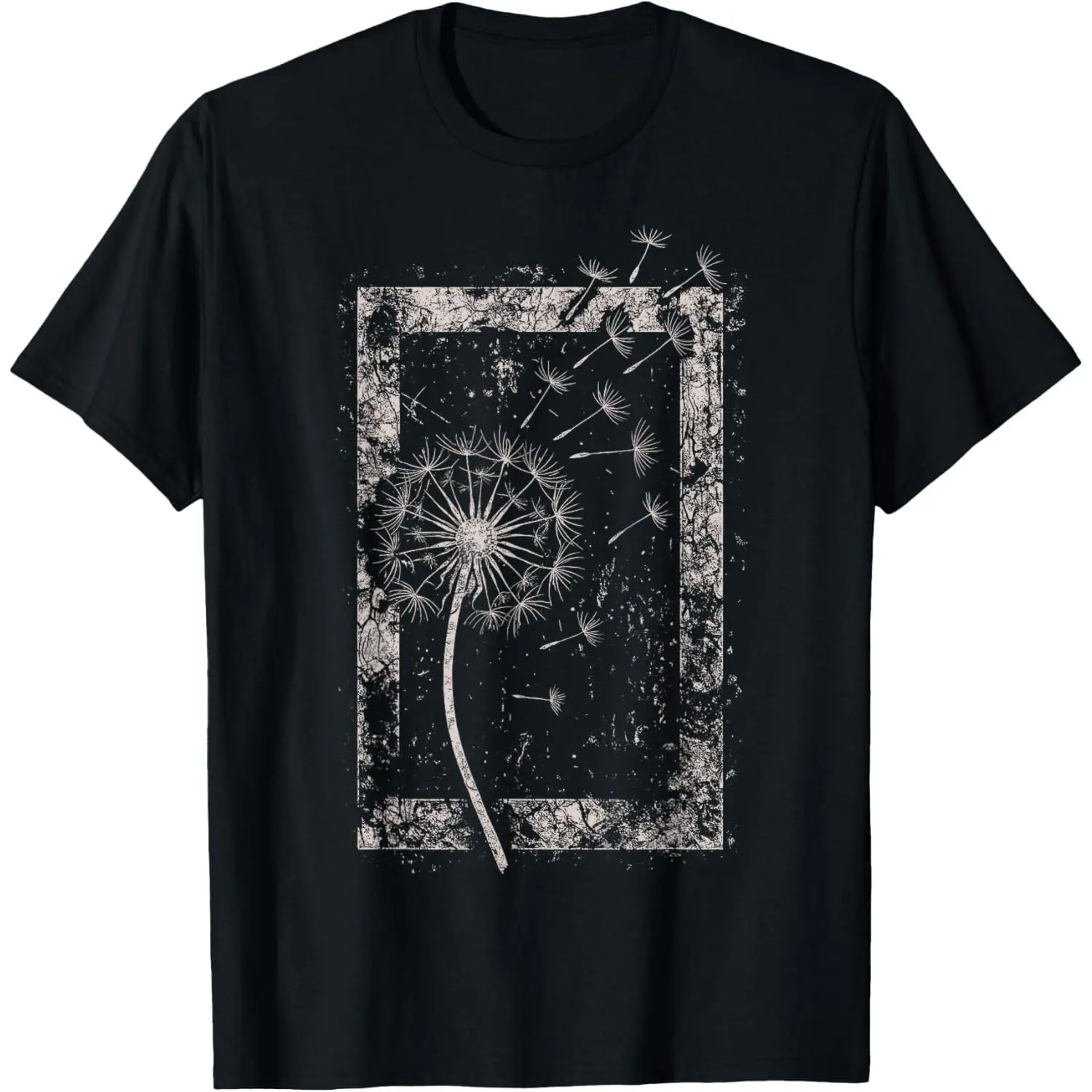 100%cotton Dandelion Flower Grunge Alt Alternative Goth Gothic Y2K Art T-Shirt