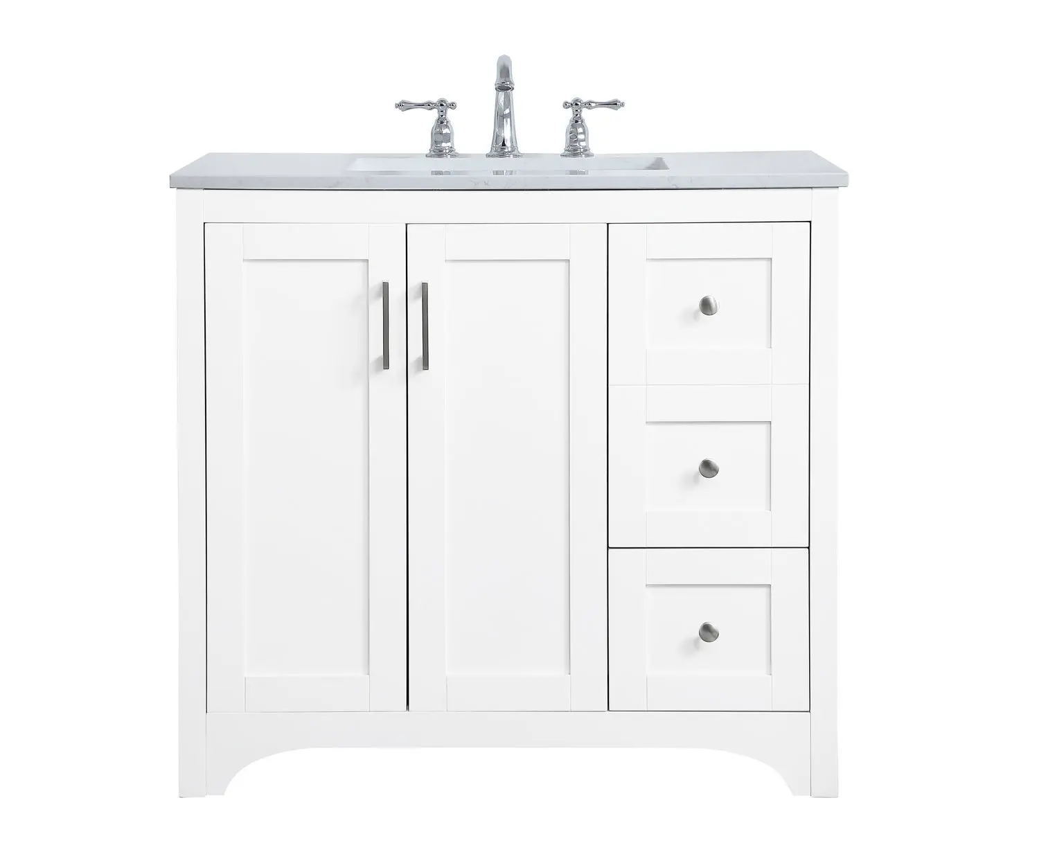 moore Single Bathroom Vanity White