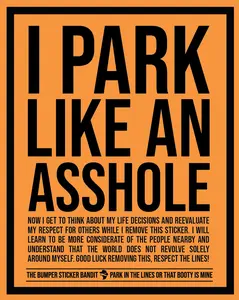 I park like an a hole (15 pack)
