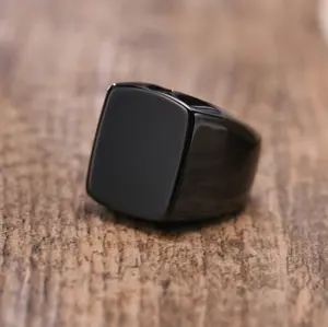 Men's SOLID 316L Stainless Steel Cremation Ashes Memorial Ring (Size 9/10/11/12) FAST SHIPPING! Male