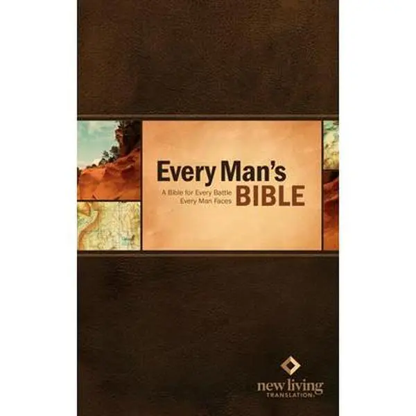 Every Man's Bible - NLT New Living Translation Hardcover, with Relationships, Work & Integrity Insights, Genuine Leather Accents, and Reference Charts, Powerful Study Tools