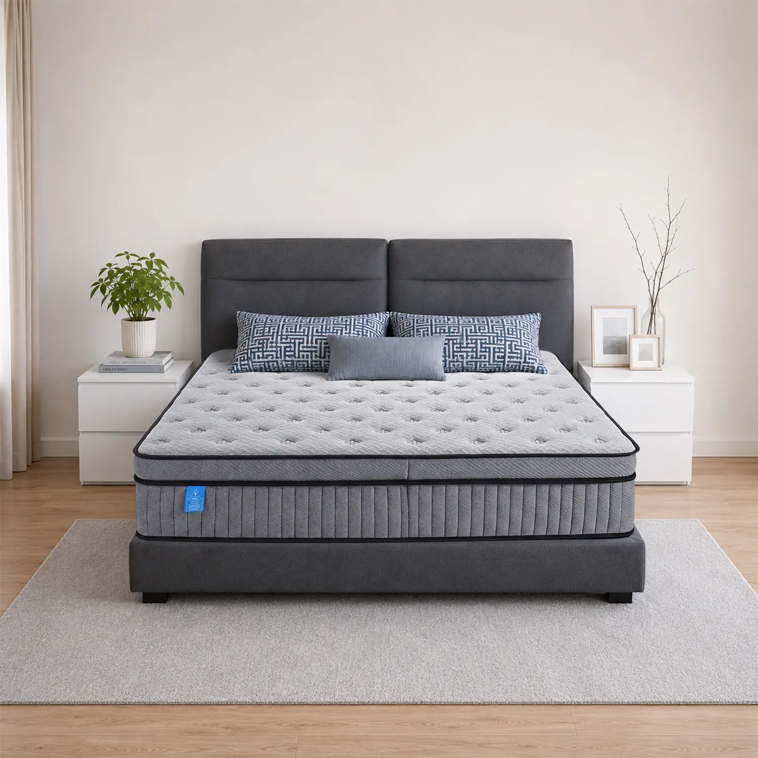 DIGWAC Memory Foam & Mixed Independent Pocket Spring Mattress - Furniture, Home-Use, Full Size & Multiple Sizes-Thicknesses, Boxed, Full Size Mattress