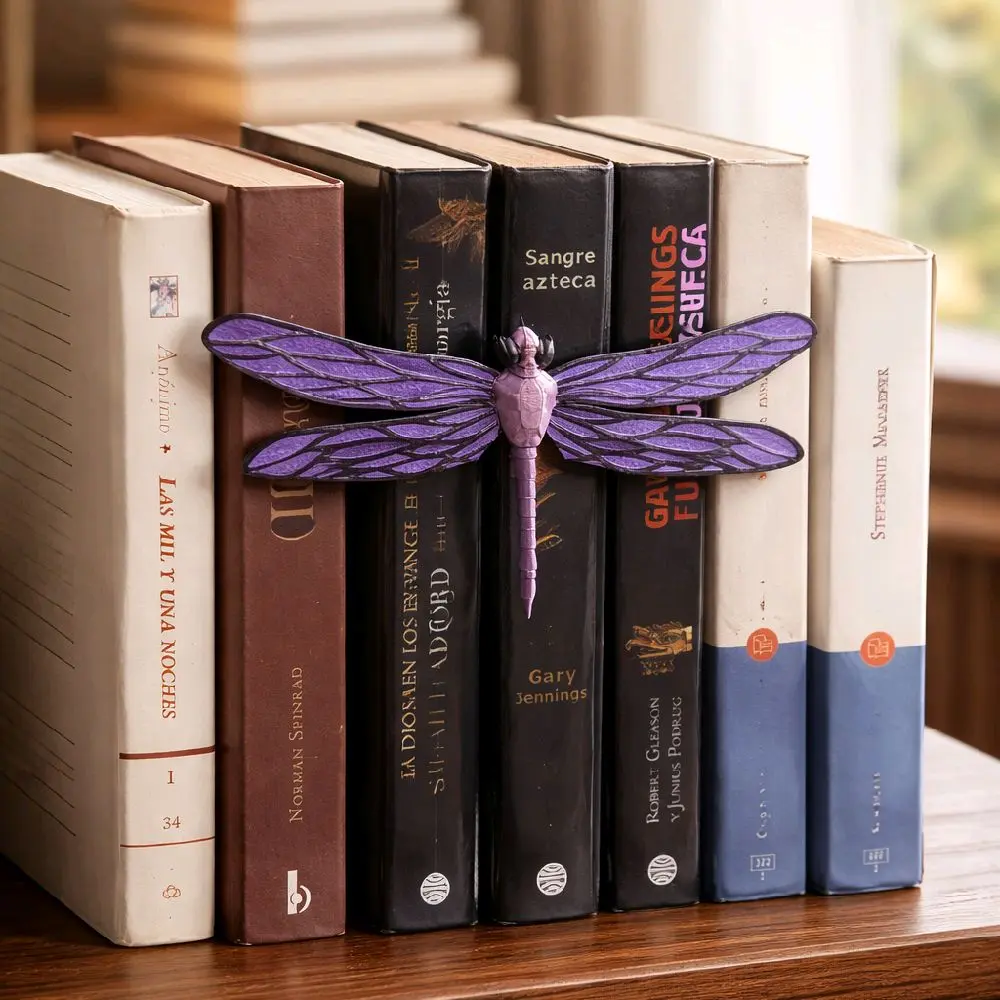 Butterfly Spine Book Decor, Monarch Style PLA Book Holder | Decorative Book Organizer for Shelves, Home Decor, 3D Printed