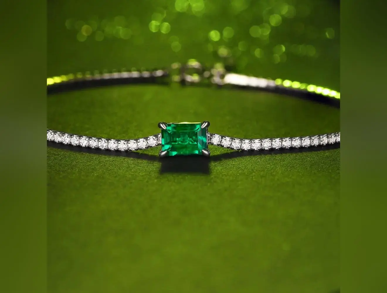 Adored | 1 Carat Lab-Grown Emerald Bracelet
