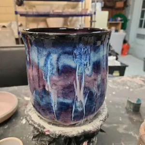 Handmade Pottery Galaxy Utensil Holder