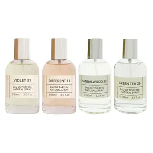 EBC Bundle of Perfumes! Violet 31, Different 13, Eau de Parfum and Sandalwood 33, Grean Tea 26, Natural Spray Cologne for Men - 90ml