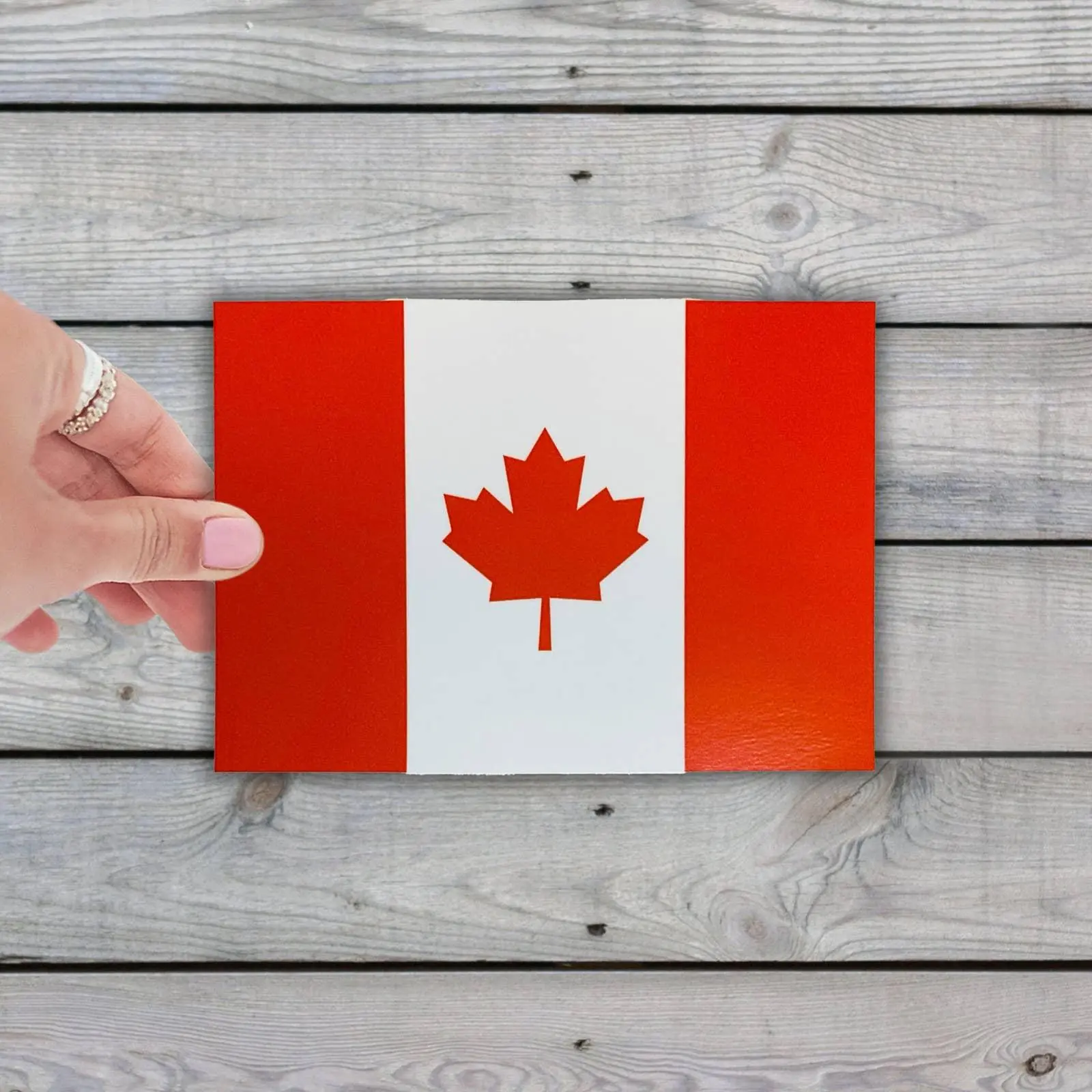 Canadian Flag Sticker - Patriotic Canada Flag Bumper Sticker, Laptop Sticker, Water Bottle Sticker, Canada Day