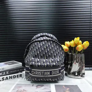 Pre-owned Dior Canvas Backpacks Travel Oblique Backpack T10305661