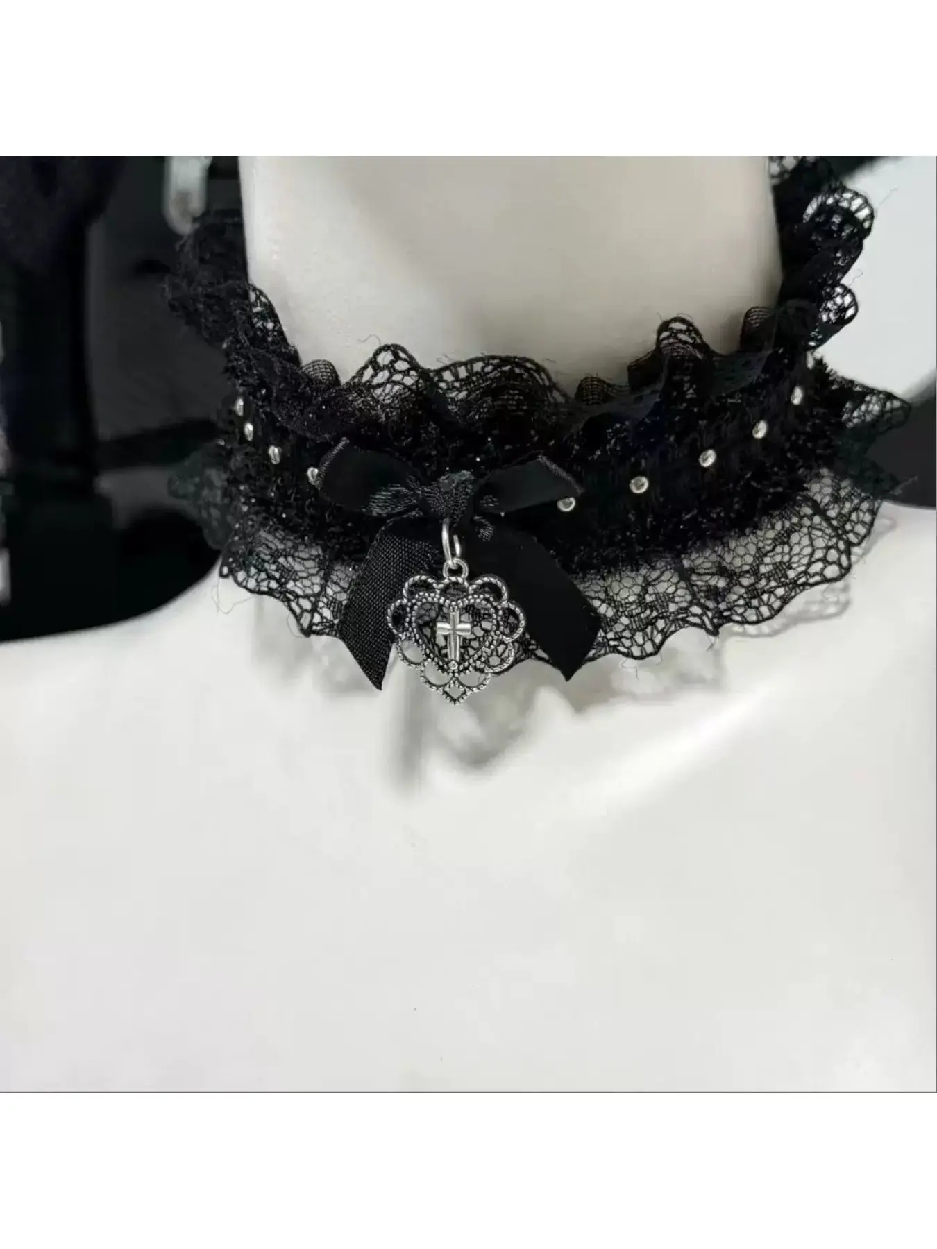 New Lolita cosplay choker, Lolita sexy cat girl animal ear bow chain necklace, party collar for women, Choker Jewelry