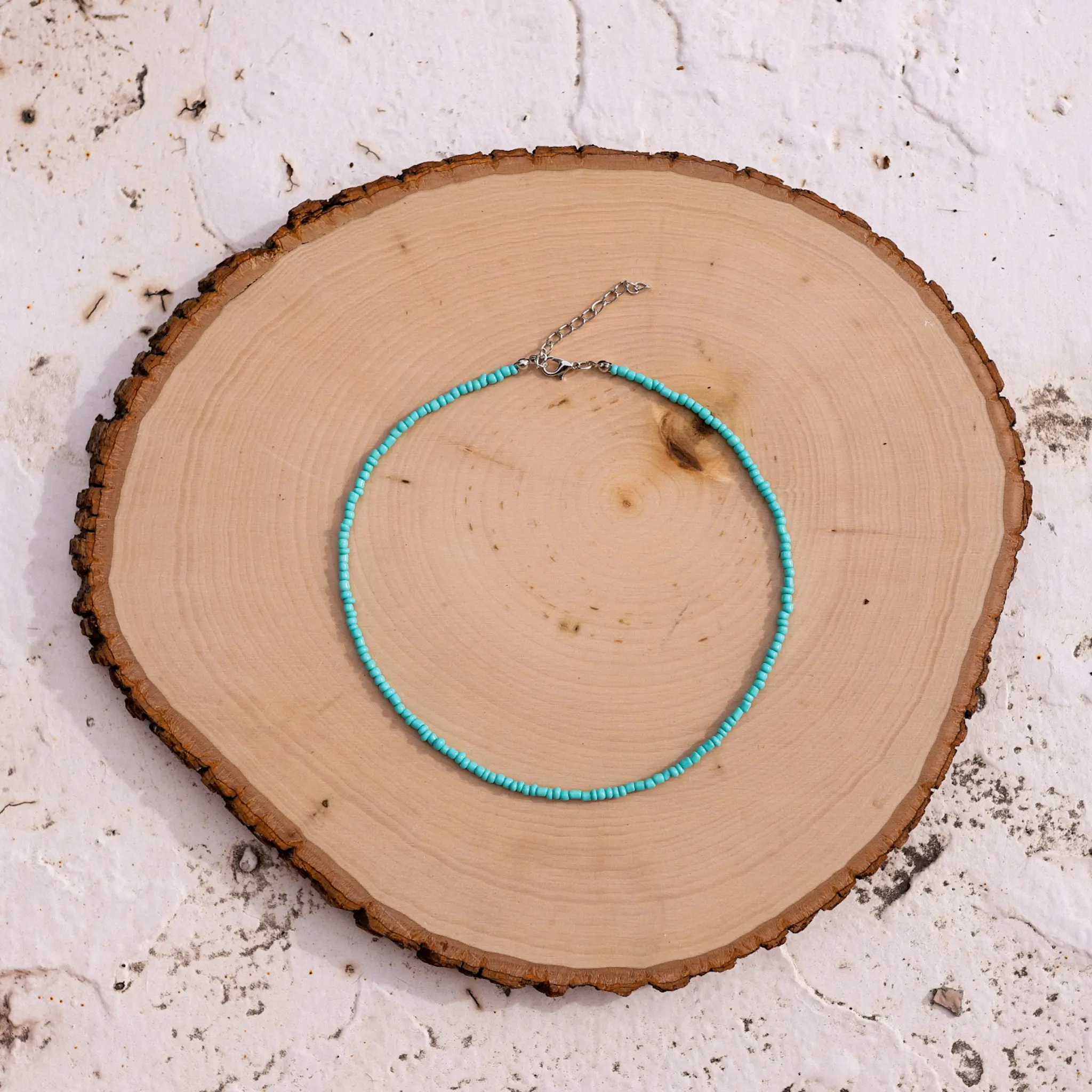 Teal Beaded Necklace