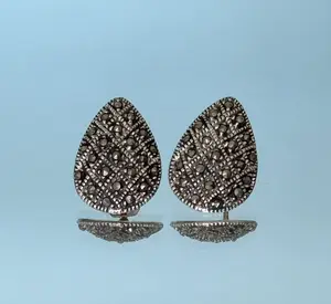 Sterling Silver Marcasite drop earrings