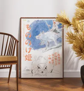 Princess Mononoke (1997) by Studio Ghibli Movie Poster - POSTER NO FRAME
