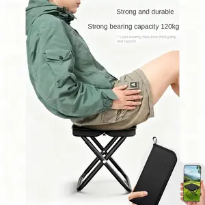 Portable Multifunctional Outdoor Picnic Camping Folding Chair, Ultra-Light Fishing Seat, Travel Bench, Fishing Accessories