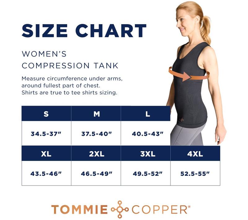 Tommie Copper Seamless Compression Tank with Built-in-Bra