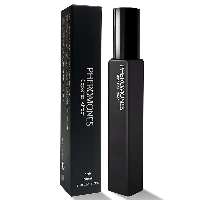 Men's Science-Based Pheromones Infused Fragrance Scent - 10ml(0.34oz) Regular Edition Long-Lasting EDC Liquid Parfum, Woody Aroma with Musk, Grape, Sandalwood, Cedar Notes, Natural Oils, Adapts to Body Temperature, Ideal for Multiple Scenes