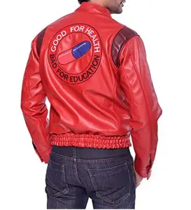 Akira Kaneda Capsule Anime Biker Bomber Real Leather Jacket