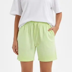 Yito Life Women’s Vintage Dirty Wash Shorts, Elastic Waist Cotton Casual Streetwear Shorts