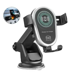 Wireless Car Charger, 15W Fast Car Charger Phone Holder fit for iPhone 17 16 15 14 13 12 11 Pro Max, Samsung Galaxy S23 S22 S21