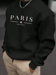 New Men's Round Neck Long Sleeve Sweatshirt, Comfortable Knitwear Design, Perfect for Autumn Winter Casual and Layered, Ideal Addition to Your Wardrobe