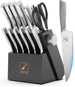 imarku Knife Set, 14PCS High Carbon Stainless Steel Kitchen Knife Set, Christmas Gifts for Men Women Blade Kitchen Knives