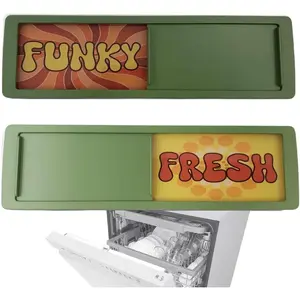 Funny Kitchen Gadgets Clean and Dirty Sign for Dishwasher, Retro Kitchen Accessories, Funny Clean Dirty Magnet for Dishwasher Clean Dirty Sign, Mid Century Modern Kitchen, Gadgets for Kitchen (Funky)