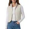 Hixiaohe Cropped Fleece Vest Women Zip Up Stand Collar Warm Sherpa Vest Fall Cute Sleeveless Fleece Waistcoat with Pocket,clothes for back to school,first day of school outfits