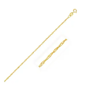 10K Yellow Gold Singapore Anklet (1.50 mm)