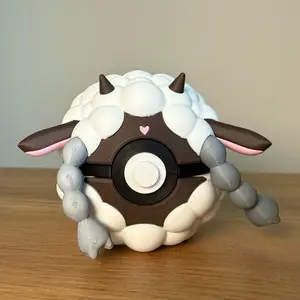 Wooloo Ball - 1st Print - High-Quality PLA, 3D Printed Pokeball Figure