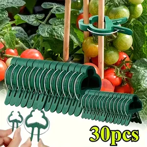 Plant Support Clip, 30pcs/set Durable Plant Support Clip for Tomato and Cucumber Vines, Plastic Garden Tools for Healthy Grape Growth