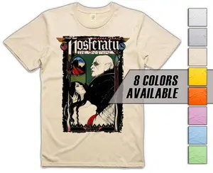 Nosferatu V2  Cotton Fabric Unisex T-shirt, all sizes S-5XL 8 Colors available