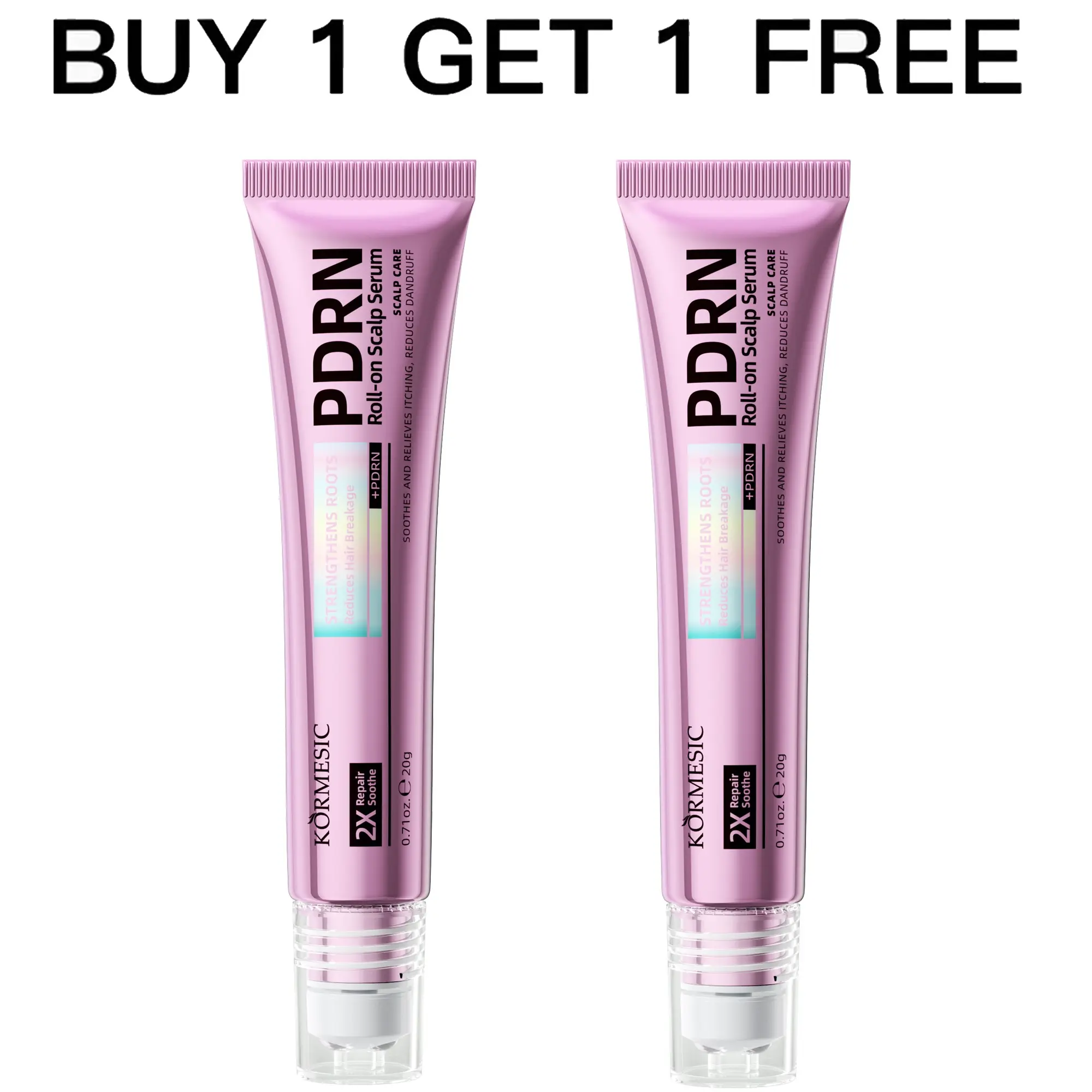 [NEW] KORMESIC PDRN Roll-On Scalp Serum | Make hair thicker and strengthens the scalp | Contains salmon DNA, ginseng, comfrey, and nicotinamide | Suitable for dry and oily, and scalps with dandruff | Suitable for both men and women