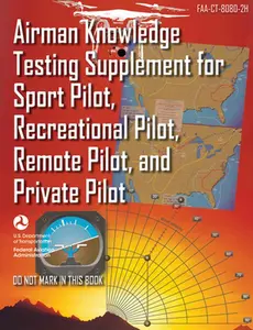 USED Book - Airman Knowledge Testing Supplement for Sport Pilot, Recreational Pilot, Remote Pilot, and Private Pilot (Faa-Ct-8080-2h) by Federal Aviation Administration (FAA) (Paperback) - english