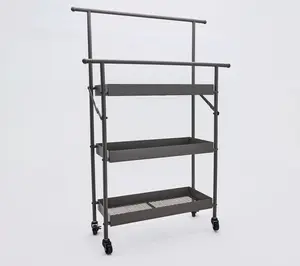 Home Reflections Three Tier Collapsible Bathroom Cart