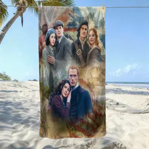 Outlander Blood of My Blood Season beach towel, beach towel, camping beach towel, suitable for seaside vacation, beach play, photo props, seaside vacation crowd perfect travel significant other, New Year, Christmas gifts the best gift.