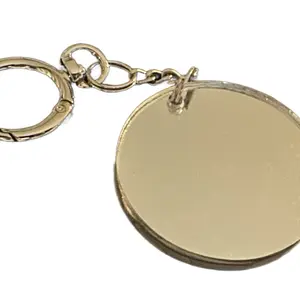 2" CUSTOM Mirror CD Keychain  double sided w/NFC TAG CD