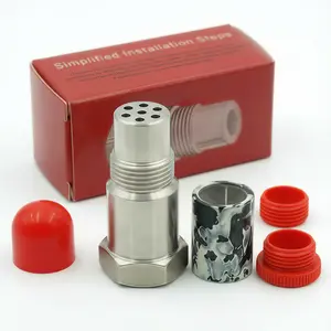 1/2/4 Packs M18x15 Automotive Universal Oxygen Sensor Decorder,New Stainless Steel Extension Pipe Fitting