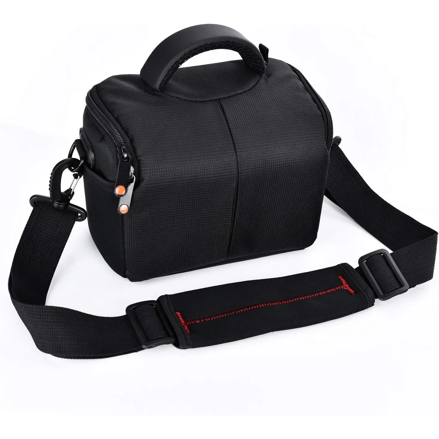 X-SBB07 Waterproof Anti-shock DSLR Camera Case - Foldable Small Shoulder Bag with Lens Cover, Adjustable Detachable, Compatible for Canon Powershot SX540 SX530 SX60 SX420 HS M5, Nikon Coolpix L340 B500 B700 L330 L840 P610, Panasonic LUMIX, Sony a6000