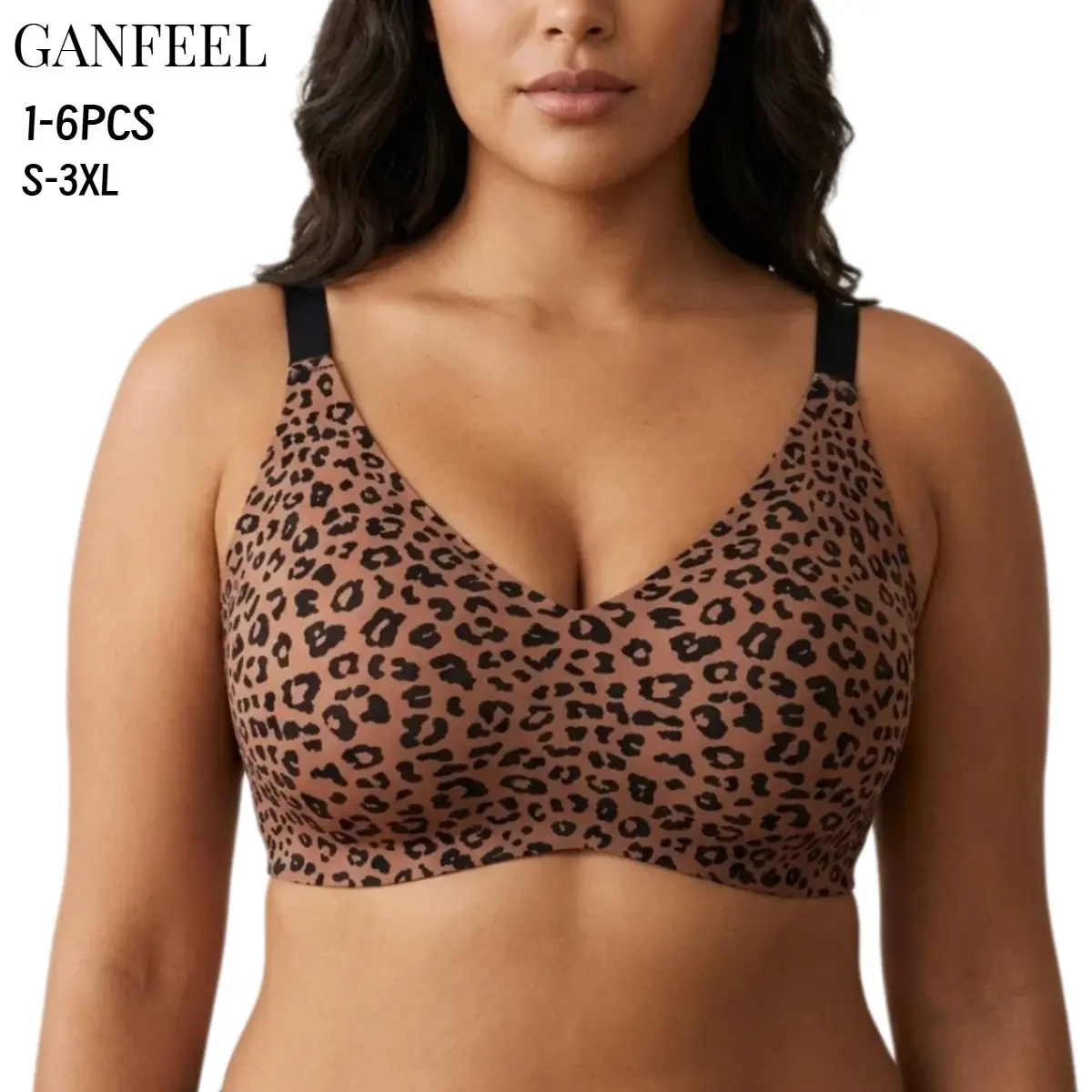 1/2/3/4/5/6PCS Women Jelly Bras Wirefree Full Coverage No Underwire Everyday Bras Comfortable Wireless Padded Tshirt Bra