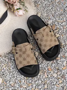 Classic Floral Print Sneakers with Adjustable Buckle, Casual PU Upper Material, Low Top Design, Retro American Style Shoes