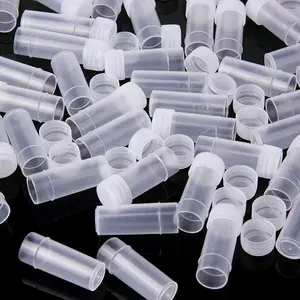 100 Semi Transparent Plastic Test Tubes with Screw Caps, Portable Sample Vials, Suitable for Beads, Pills, Candies, Dried Goods, And Handicrafts Laboratory Healthcare tiktokshopspringglowup