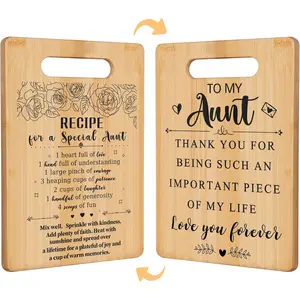 Gifts for Aunt,Birthday Gifts for Aunt from Niece,Best Mother's Day Gifts for Auntie, Unique Aunt Birthday Engraved Cutting Board Decorations Present